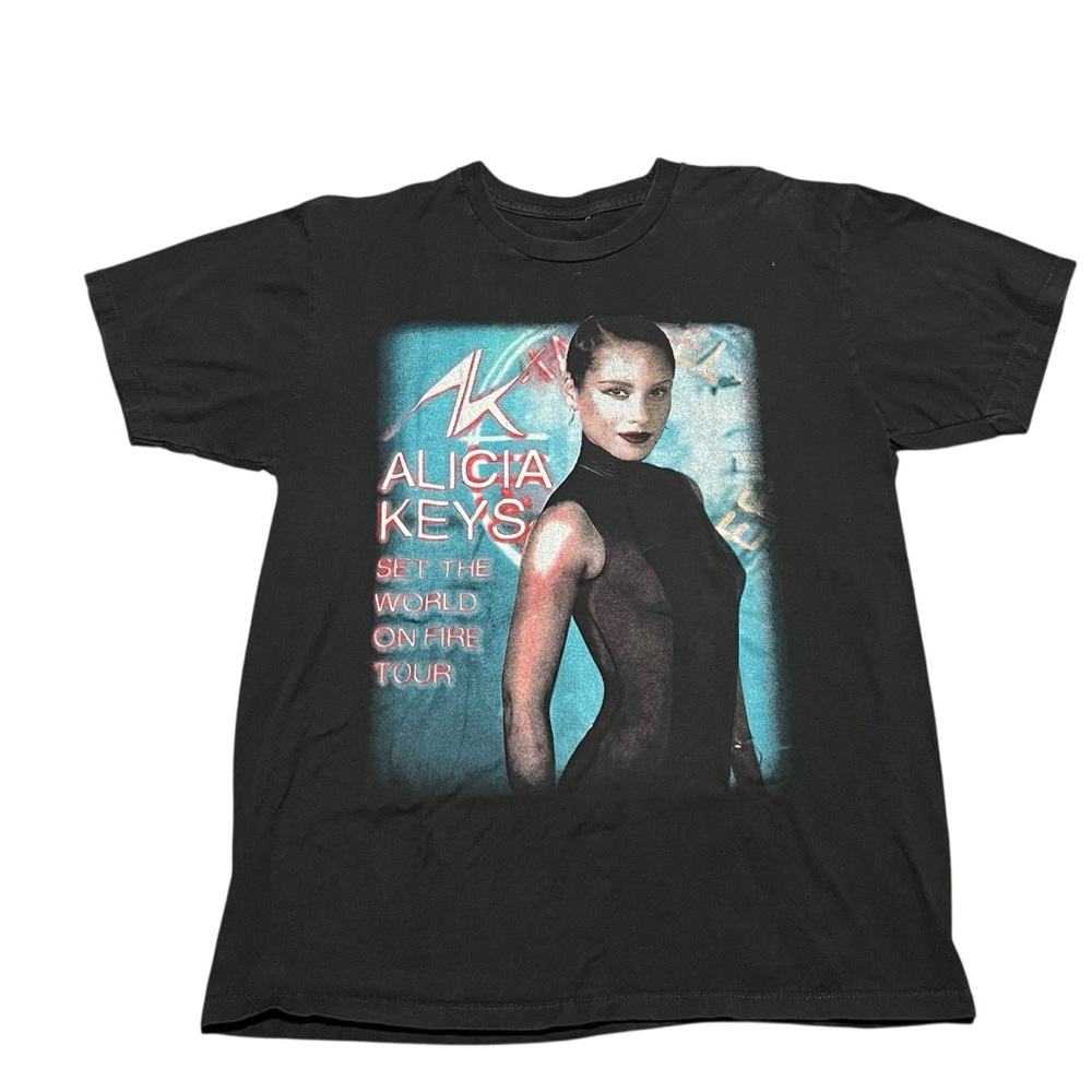 2013 Alicia Keys Set The World On Fire T-Shirt Size Medium Concert Tour Tee